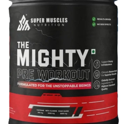 Super Muscles Mighty Preworkout (Fruit Punch) 300gm